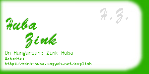 huba zink business card